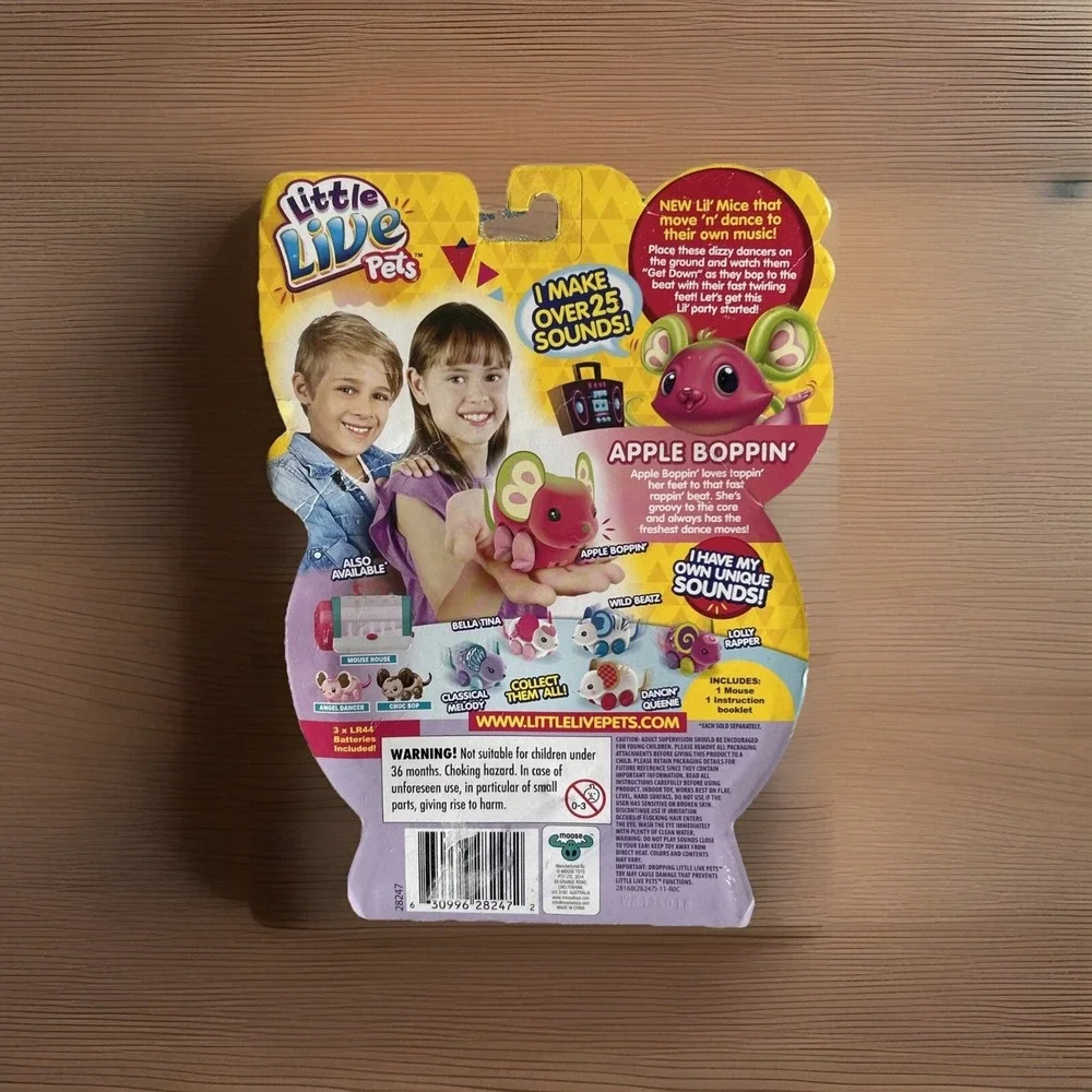 LITTLE LIVE PETS Lil' Mouse Apple Boppin' Sealed Series 1 2014 Sealed Pink Moose